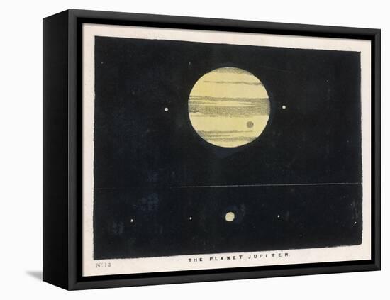 View of Jupiter Showing Its Moons and Satellites-Charles F. Bunt-Framed Stretched Canvas