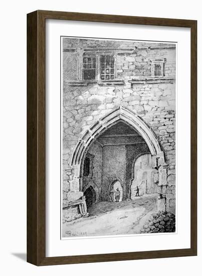 View of King John's Gate in the Abbey of St Saviour, Bermondsey, London, 1807-George Shepherd-Framed Giclee Print