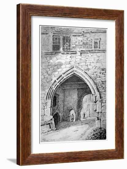 View of King John's Gate in the Abbey of St Saviour, Bermondsey, London, 1807-George Shepherd-Framed Giclee Print