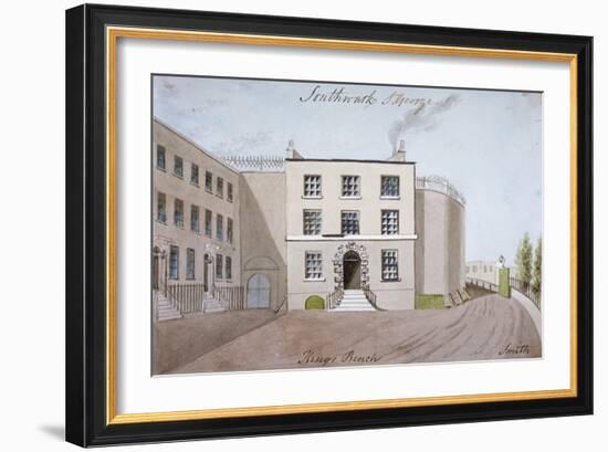 View of King's Bench Prison in St George's Fields, Southwark, London, C1820-Smith-Framed Giclee Print