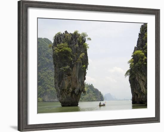 View of Koh Ping-Gan from Koh Ta Poo, Known as James Bond Island, Phang-Nga Bay, Thailand-Sergio Pitamitz-Framed Photographic Print