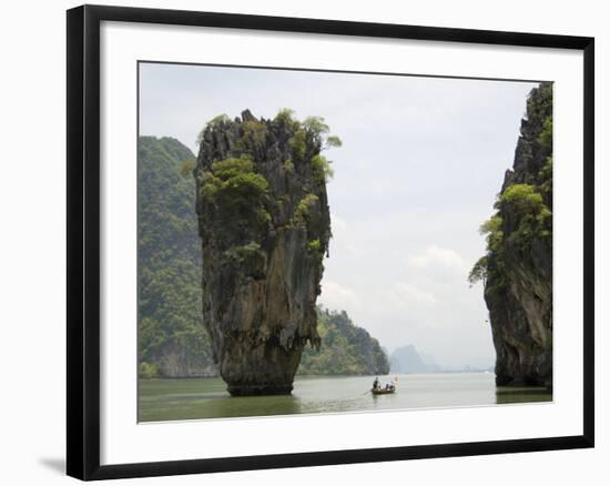 View of Koh Ping-Gan from Koh Ta Poo, Known as James Bond Island, Phang-Nga Bay, Thailand-Sergio Pitamitz-Framed Photographic Print