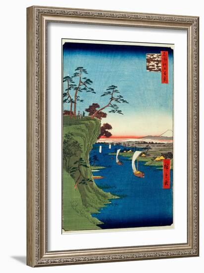 View of Konodai And the Tone River (One Hundred Famous Views of Edo)-null-Framed Giclee Print