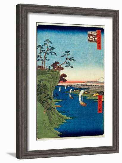 View of Konodai And the Tone River (One Hundred Famous Views of Edo)-null-Framed Giclee Print