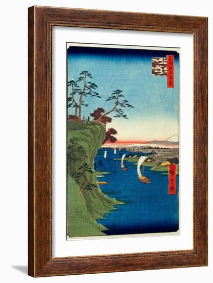View of Konodai And the Tone River (One Hundred Famous Views of Edo)-null-Framed Giclee Print