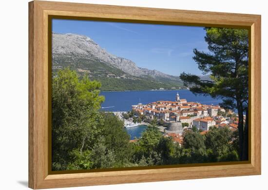 View of Korcula Town, Korcula, Dalmatia, Croatia, Europe-Frank Fell-Framed Premier Image Canvas