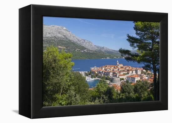 View of Korcula Town, Korcula, Dalmatia, Croatia, Europe-Frank Fell-Framed Premier Image Canvas