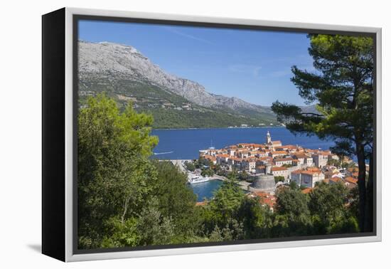 View of Korcula Town, Korcula, Dalmatia, Croatia, Europe-Frank Fell-Framed Premier Image Canvas