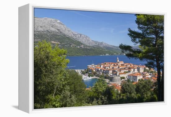 View of Korcula Town, Korcula, Dalmatia, Croatia, Europe-Frank Fell-Framed Premier Image Canvas