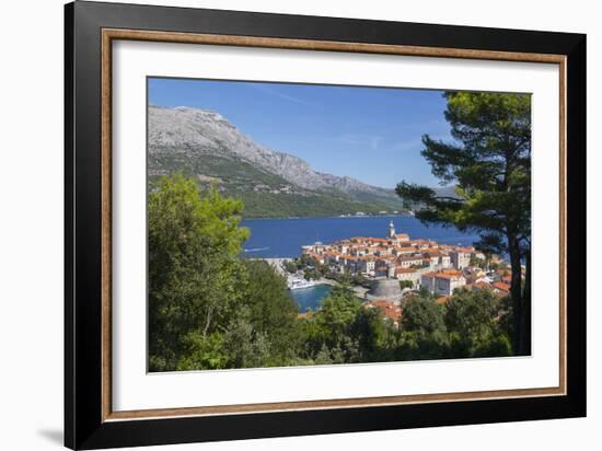 View of Korcula Town, Korcula, Dalmatia, Croatia, Europe-Frank Fell-Framed Photographic Print