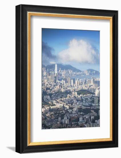 View of Kowloon and Hong Kong Island, Hong Kong, China, Asia-Ian Trower-Framed Photographic Print