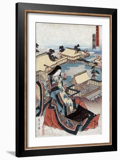 View of Kyoto, Japanese Wood-Cut Print-Lantern Press-Framed Art Print