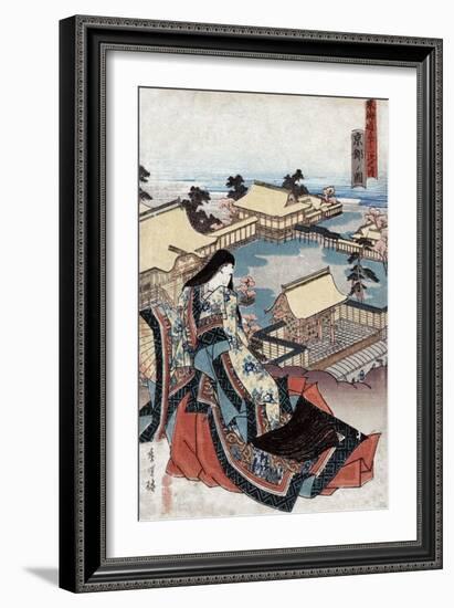 View of Kyoto, Japanese Wood-Cut Print-Lantern Press-Framed Art Print