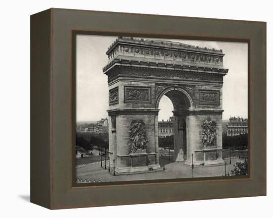 View of L'Arc De Triomphe in Paris-Bettmann-Framed Premier Image Canvas