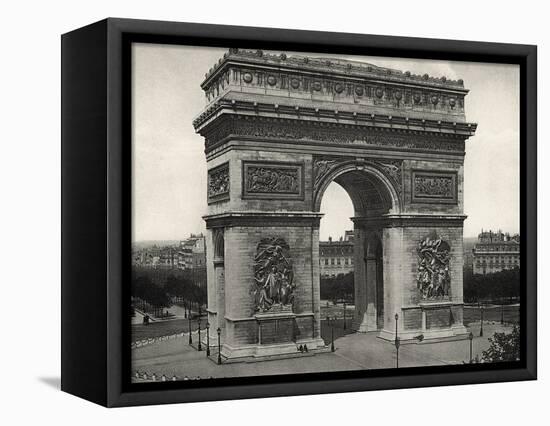 View of L'Arc De Triomphe in Paris-Bettmann-Framed Premier Image Canvas