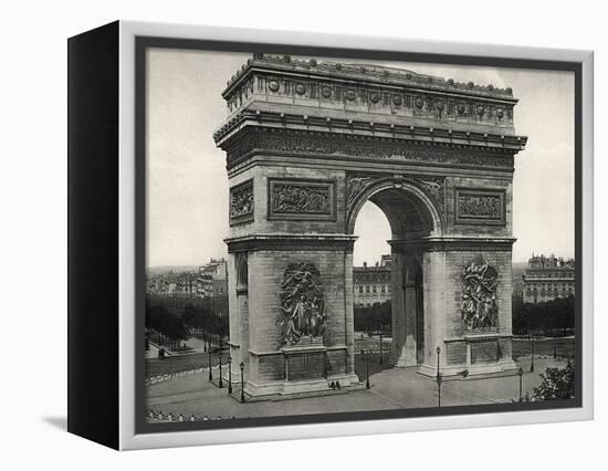View of L'Arc De Triomphe in Paris-Bettmann-Framed Premier Image Canvas