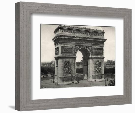 View of L'Arc De Triomphe in Paris-Bettmann-Framed Photographic Print