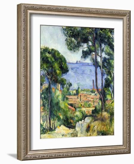 View of L'estaque and the Chateau D'if Par Cezanne, Paul (1839-1906). Oil on Canvas, Size : 71X57,7-Paul Cezanne-Framed Giclee Print