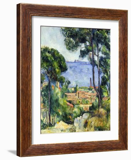 View of L'estaque and the Chateau D'if Par Cezanne, Paul (1839-1906). Oil on Canvas, Size : 71X57,7-Paul Cezanne-Framed Giclee Print