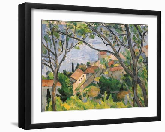 View of L'Estaque Through the Trees, 1879-Paul C?zanne-Framed Giclee Print
