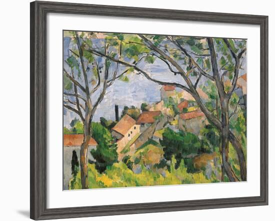 View of L'Estaque Through the Trees, 1879-Paul C?zanne-Framed Giclee Print