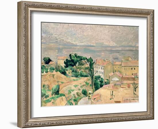 View of L'Estaque-Paul Cézanne-Framed Giclee Print