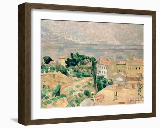 View of L'Estaque-Paul Cézanne-Framed Giclee Print