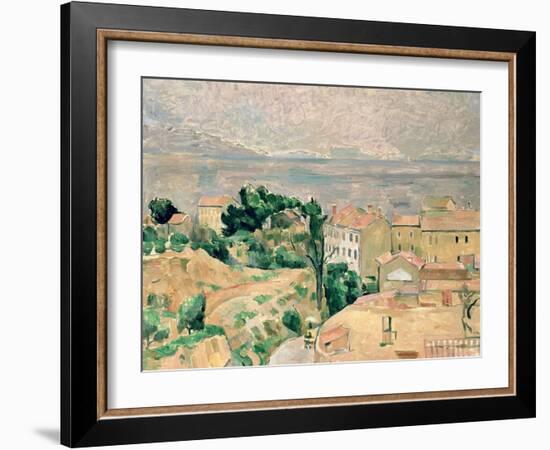 View of L'Estaque-Paul Cézanne-Framed Giclee Print