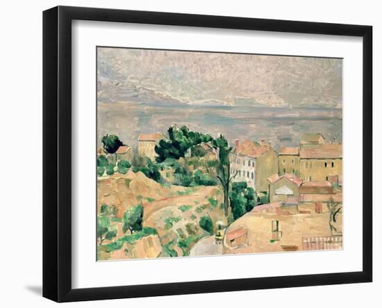 View of L'Estaque-Paul Cézanne-Framed Giclee Print