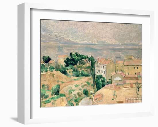 View of L'Estaque-Paul Cézanne-Framed Giclee Print