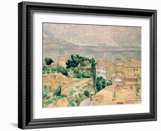 View of L'Estaque-Paul Cézanne-Framed Giclee Print