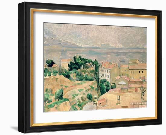 View of L'Estaque-Paul Cézanne-Framed Giclee Print