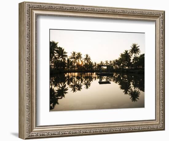 View of Lake at Sunset, Backwaters Near North Paravoor, Kerala, India, South Asia-Ben Pipe-Framed Photographic Print