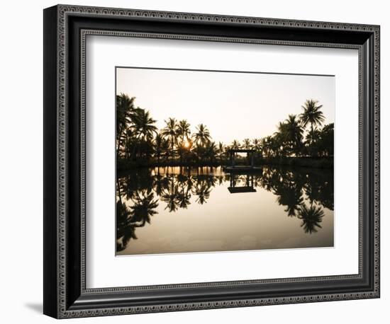 View of Lake at Sunset, Backwaters Near North Paravoor, Kerala, India, South Asia-Ben Pipe-Framed Photographic Print