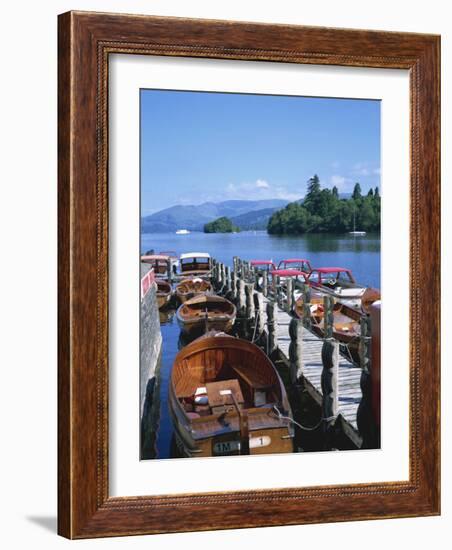 View of Lake from Boat Stages, Bowness on Windermere, Cumbria, England, United Kingdom, Europe-Hunter David-Framed Photographic Print