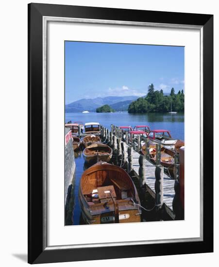 View of Lake from Boat Stages, Bowness on Windermere, Cumbria, England, United Kingdom, Europe-Hunter David-Framed Photographic Print