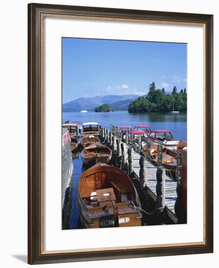 View of Lake from Boat Stages, Bowness on Windermere, Cumbria, England, United Kingdom, Europe-Hunter David-Framed Photographic Print