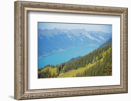 View of Lake Interlaken from Schynige Platte, Bernese Oberland, Swiss Alps, Switzerland, Europe-Christian Kober-Framed Photographic Print