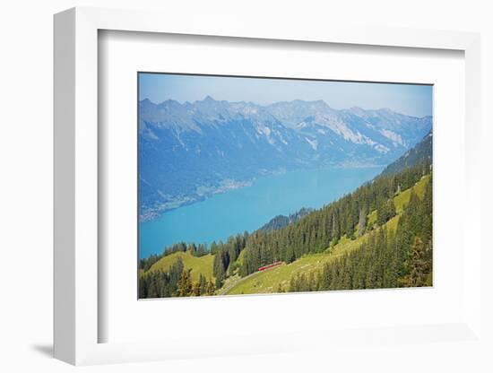 View of Lake Interlaken from Schynige Platte, Bernese Oberland, Swiss Alps, Switzerland, Europe-Christian Kober-Framed Photographic Print