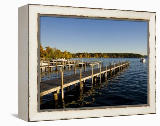 View of Lake Winnipesauke, Wolfeboro, New Hampshire, USA-Jerry & Marcy Monkman-Framed Premier Image Canvas