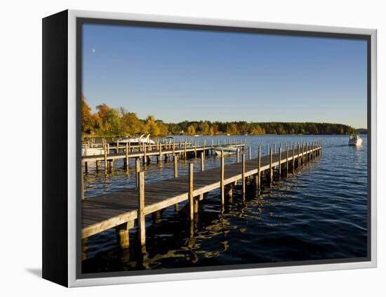 View of Lake Winnipesauke, Wolfeboro, New Hampshire, USA-Jerry & Marcy Monkman-Framed Premier Image Canvas