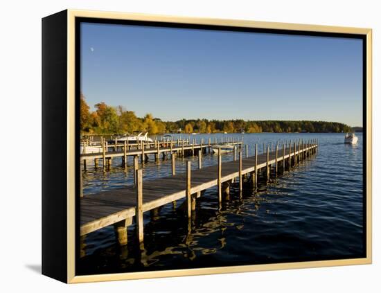 View of Lake Winnipesauke, Wolfeboro, New Hampshire, USA-Jerry & Marcy Monkman-Framed Premier Image Canvas