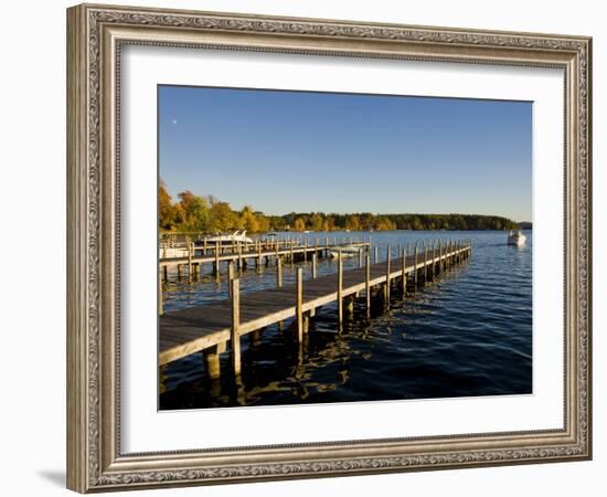 View of Lake Winnipesauke, Wolfeboro, New Hampshire, USA-Jerry & Marcy Monkman-Framed Photographic Print