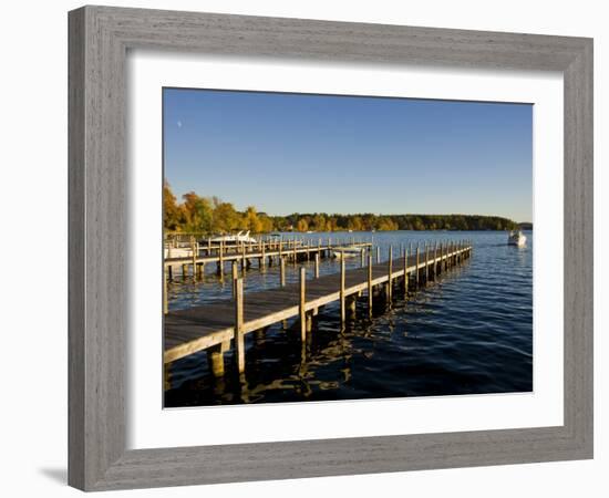 View of Lake Winnipesauke, Wolfeboro, New Hampshire, USA-Jerry & Marcy Monkman-Framed Photographic Print