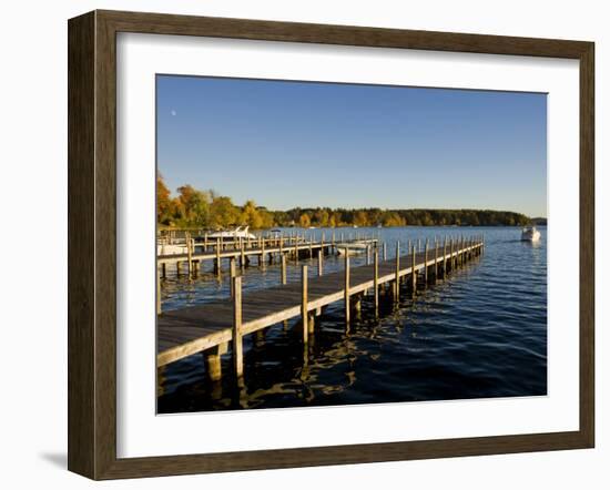 View of Lake Winnipesauke, Wolfeboro, New Hampshire, USA-Jerry & Marcy Monkman-Framed Photographic Print