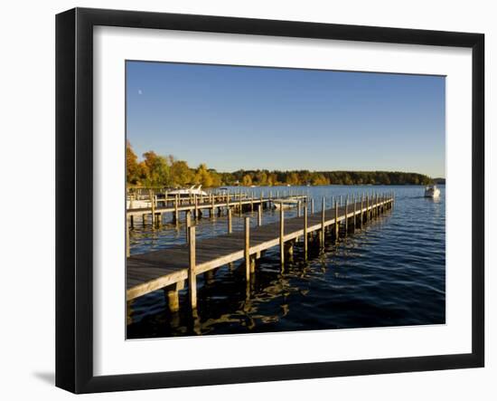 View of Lake Winnipesauke, Wolfeboro, New Hampshire, USA-Jerry & Marcy Monkman-Framed Photographic Print