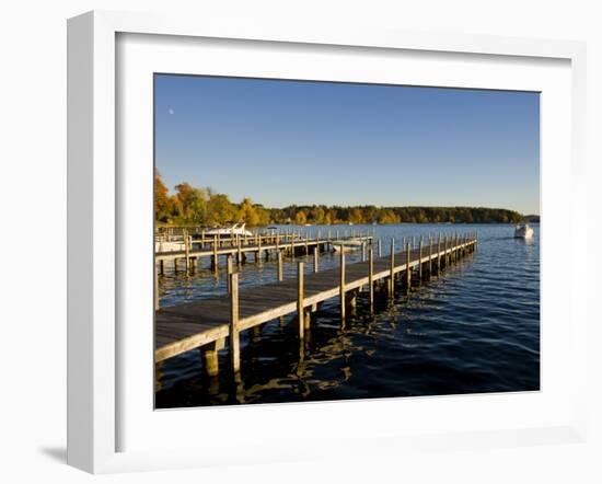 View of Lake Winnipesauke, Wolfeboro, New Hampshire, USA-Jerry & Marcy Monkman-Framed Photographic Print