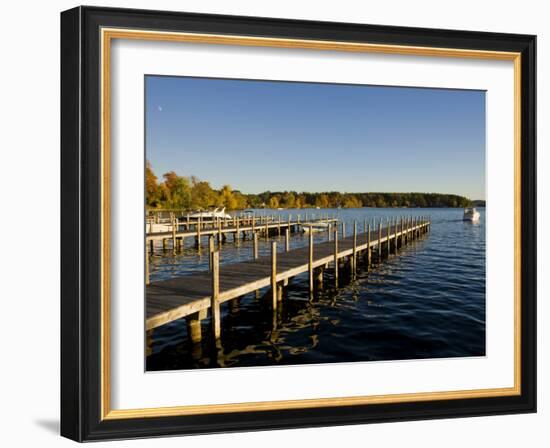 View of Lake Winnipesauke, Wolfeboro, New Hampshire, USA-Jerry & Marcy Monkman-Framed Photographic Print