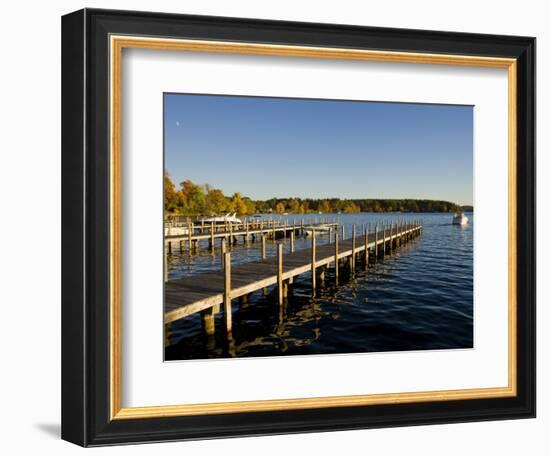 View of Lake Winnipesauke, Wolfeboro, New Hampshire, USA-Jerry & Marcy Monkman-Framed Photographic Print