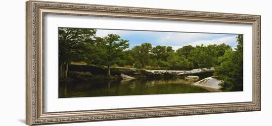 View of Lake with Trees at Mckinney Falls State Park, Austin, Texas, Usa-null-Framed Photographic Print